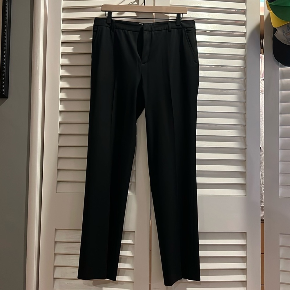 ZARA Woman Straight Leg Black Trousers - Size 10 (Like New)
